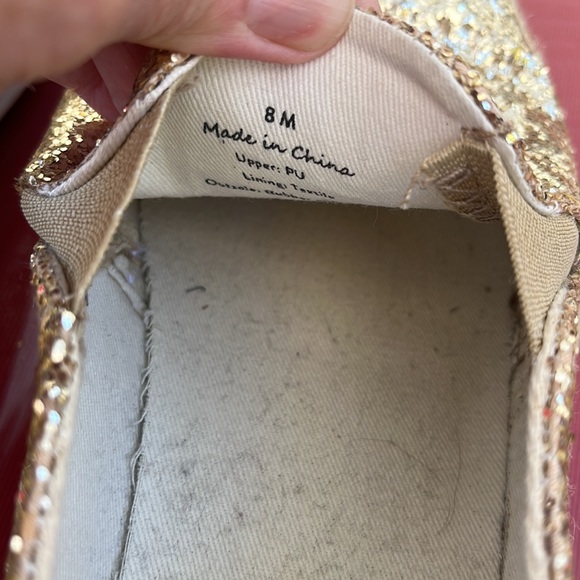 Jack Rogers gold sparkle sneakers perfect for a wedding or a special event - Picture 6 of 6